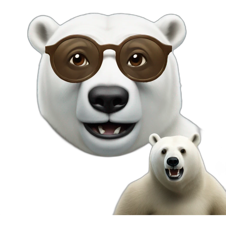 Desmond Tutu being racist to a polar bear emoji