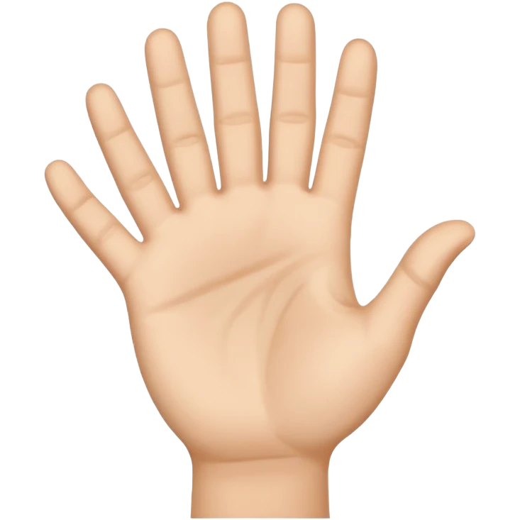 a hand held open with the palm facing upward emoji
