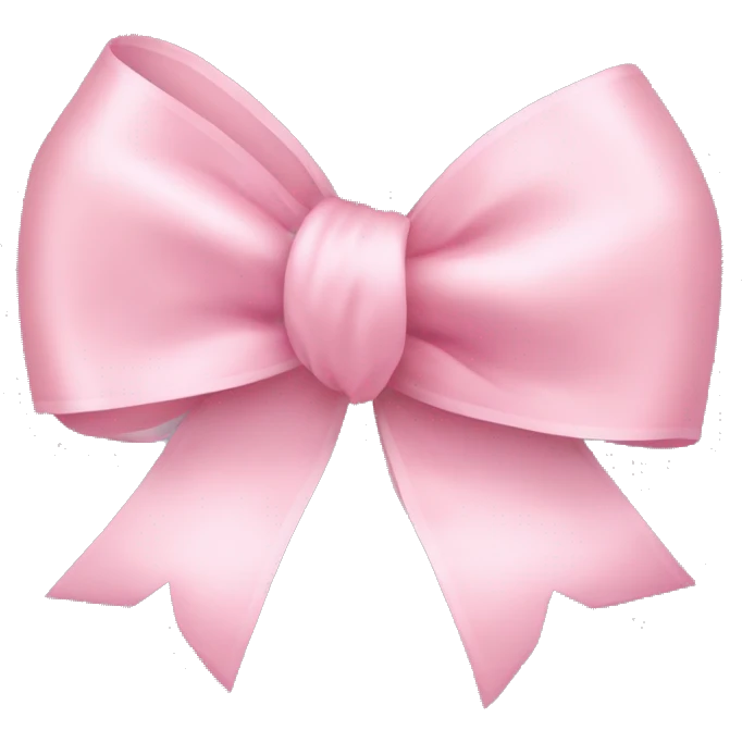 light pink ribbon bow emoji