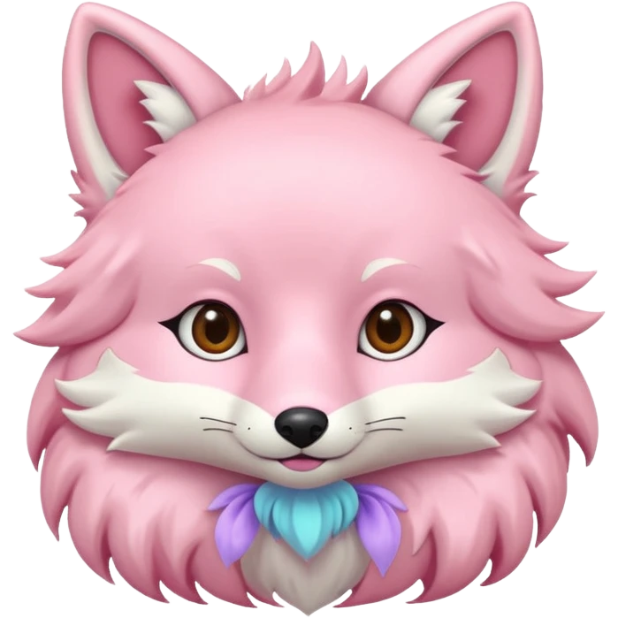 Pastel pink fox emoji