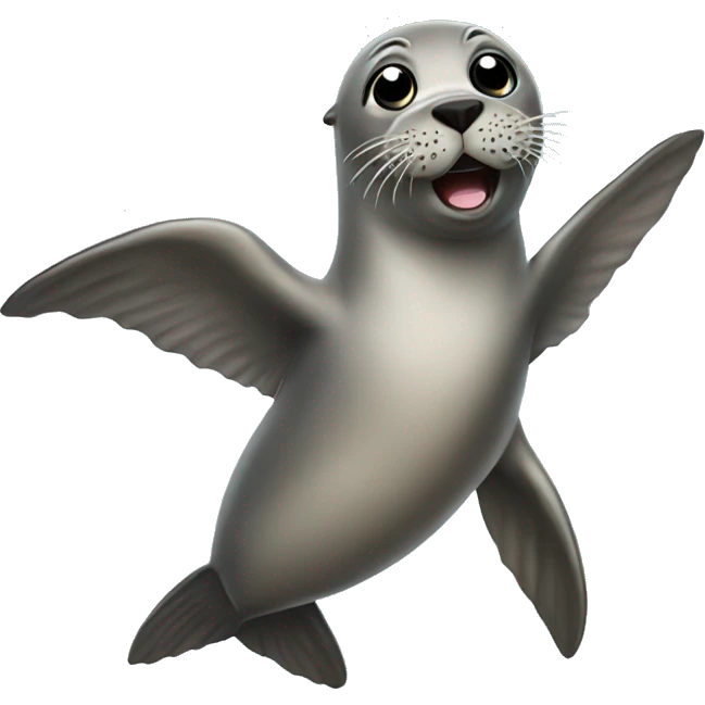 Seal flying emoji