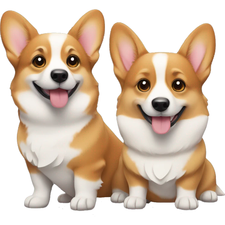 corgi couple emoji