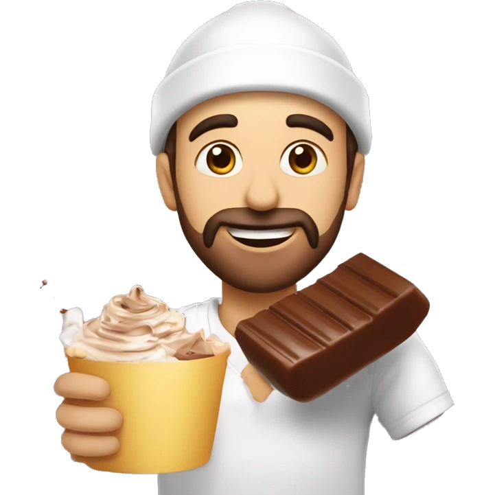 Zemmour qui mange un glace magnum 70% cacao emoji