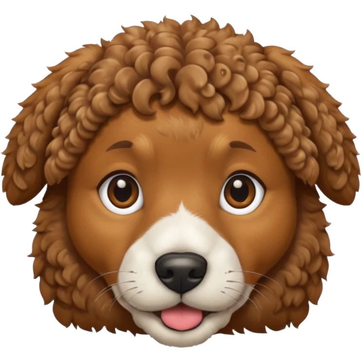 curly short hair dog  emoji