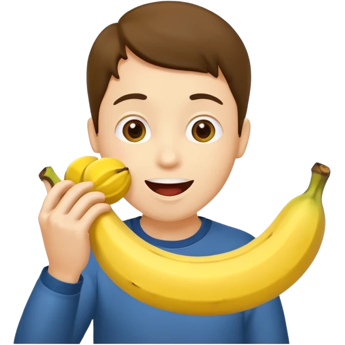Happy emoji thirsty eating banana  emoji