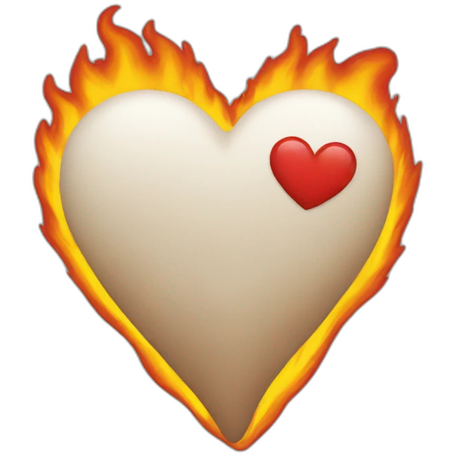 Half heart on fire emoji