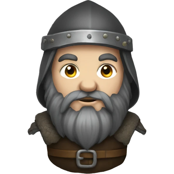 dark haired medieval dwarf emoji