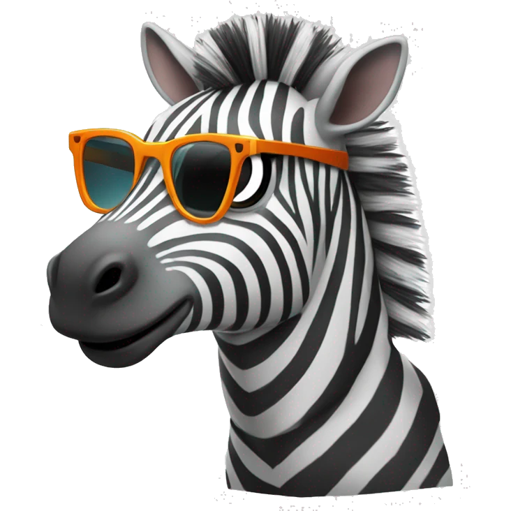 zebra wearing glasses making crypto trading emoji