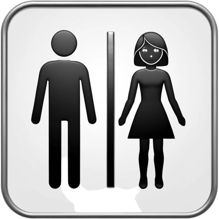 Men and women’s bathroom sign emoji