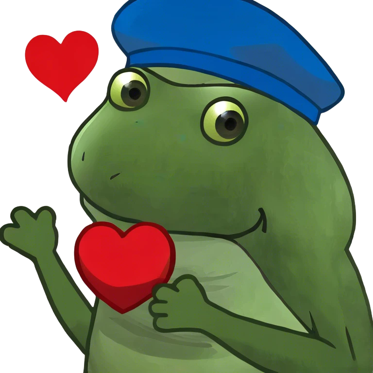 Blue and red heart emoji