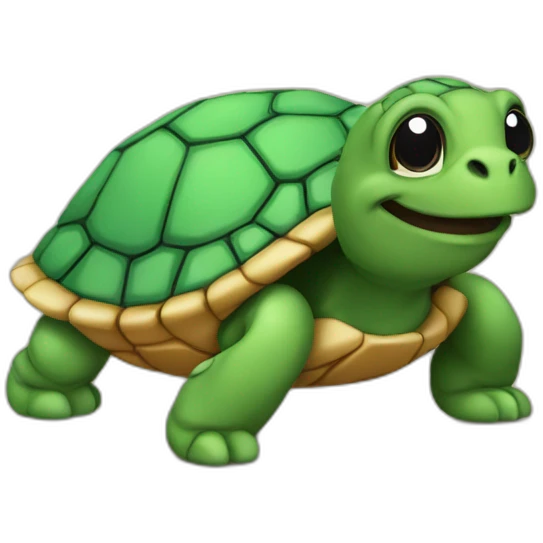 Tortue sur chien emoji