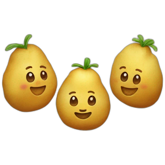 Patatas felices de colores emoji