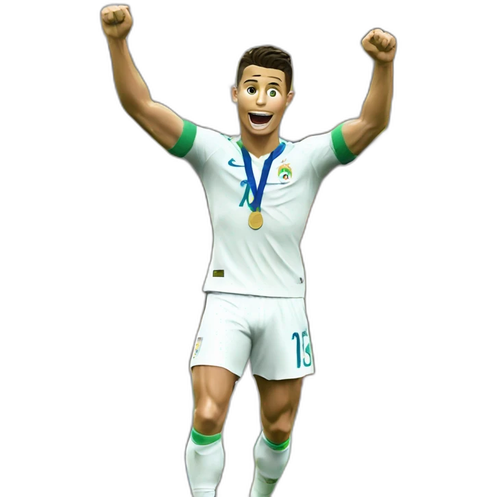 Cristiano Ronaldo winning world cup emoji