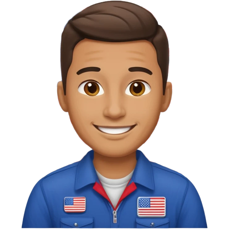 male tour guide in USA emoji
