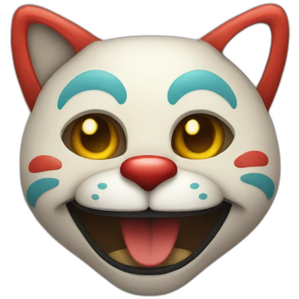 Cat mask clown emoji