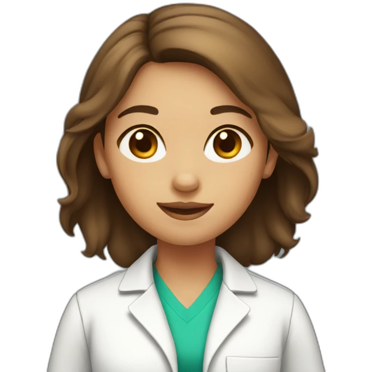 Lab girl brown hair emoji