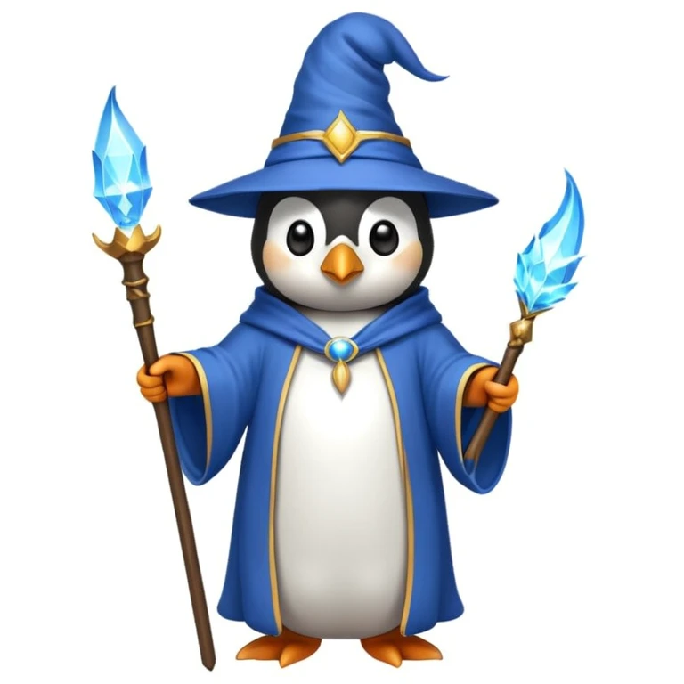 Penguin Wizard emoji