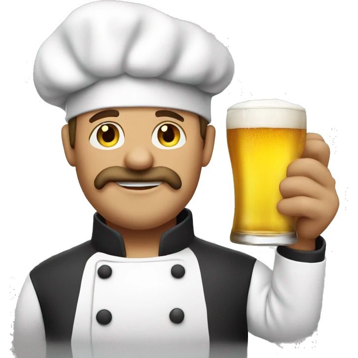 Chef drinking beer emoji