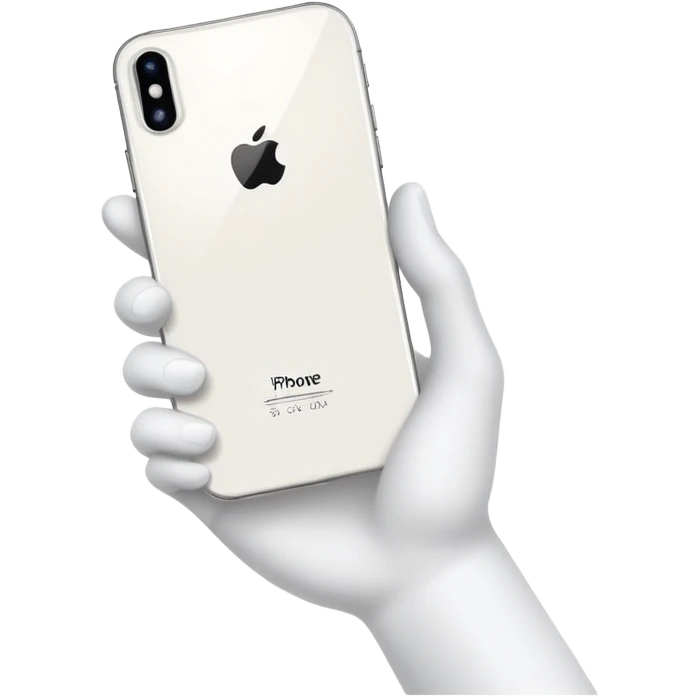 a white hand with an iphone emoji