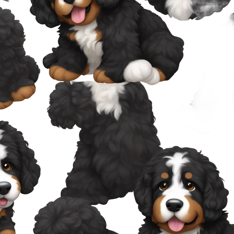 Black Berenedoodle  emoji