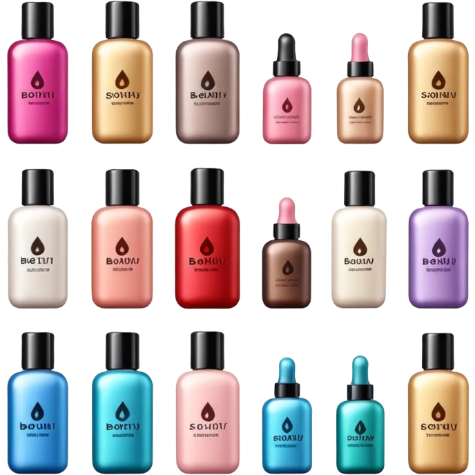 emoji of luxury brand labeled beauty products emoji