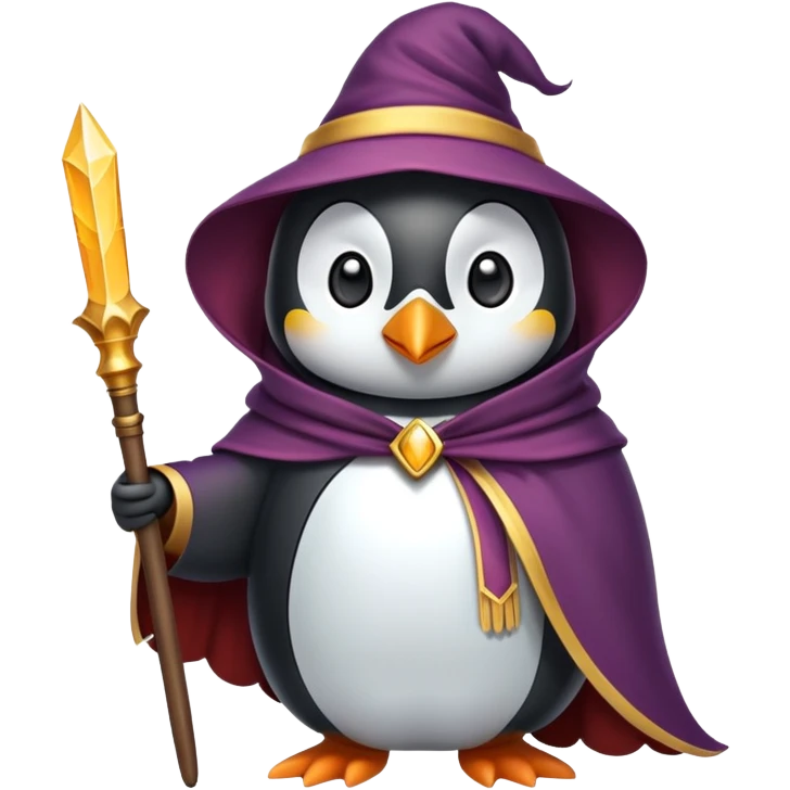 Penguin Wizard emoji