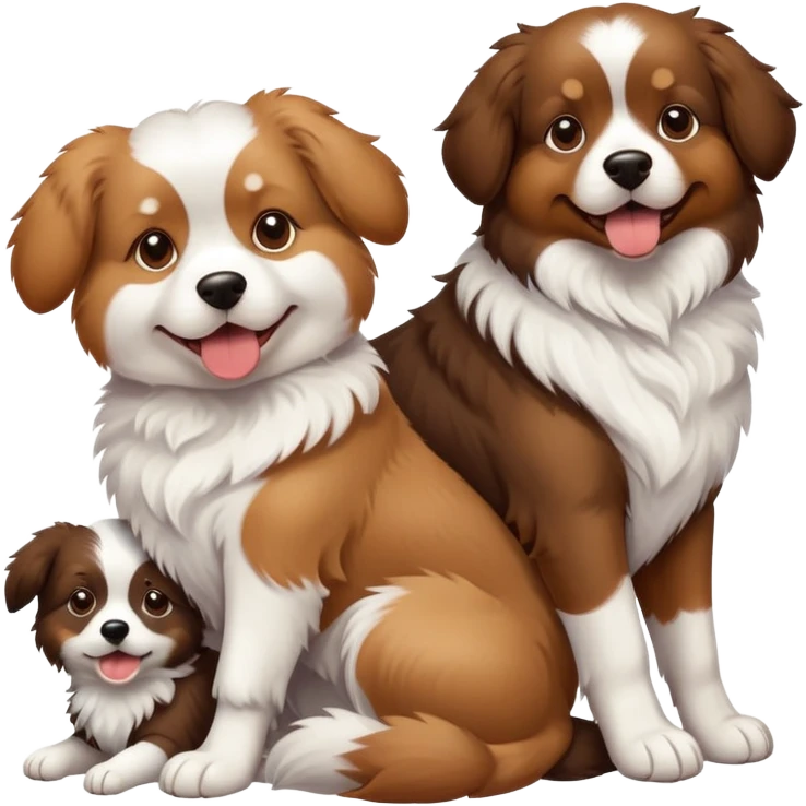 Dog on a dog on a dog emoji