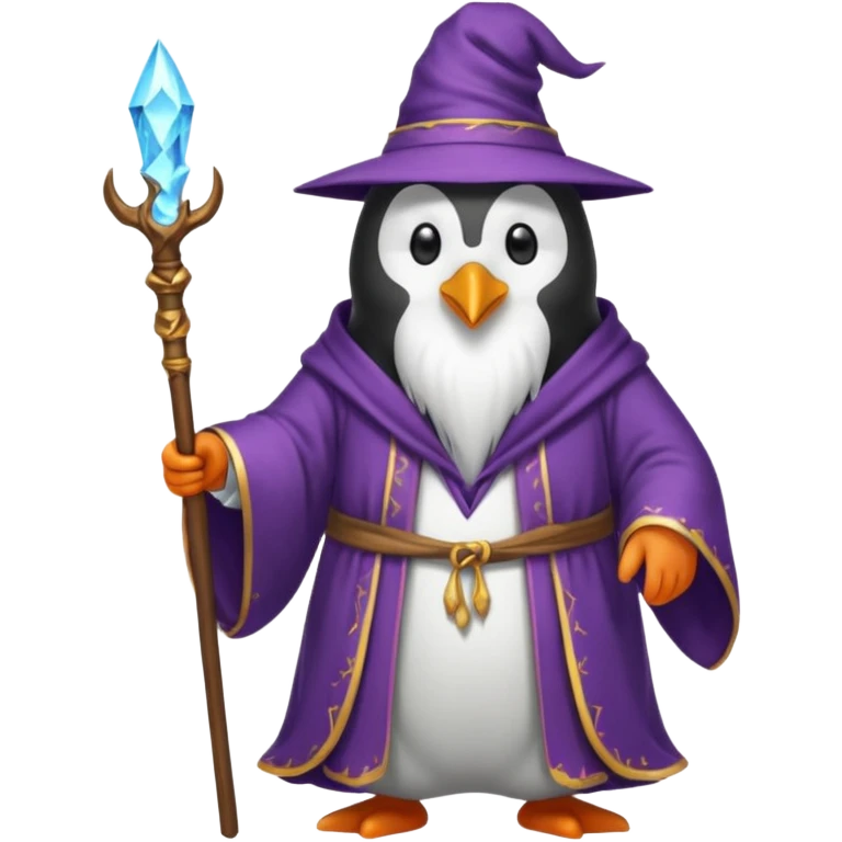 A penguin wizard emoji
