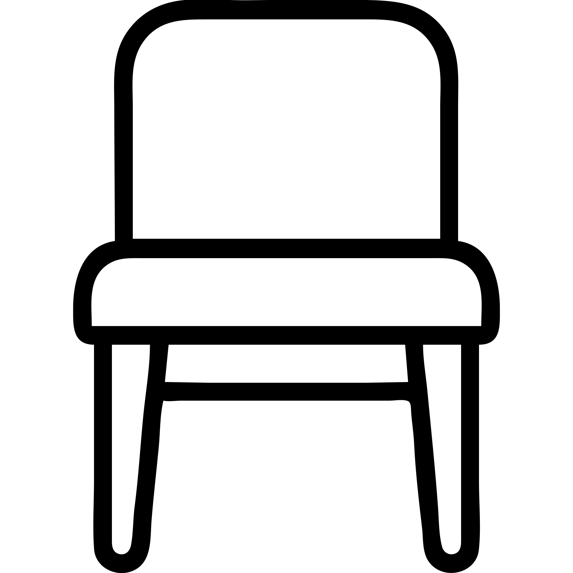 detailed chair icon with red outline, no fill emoji