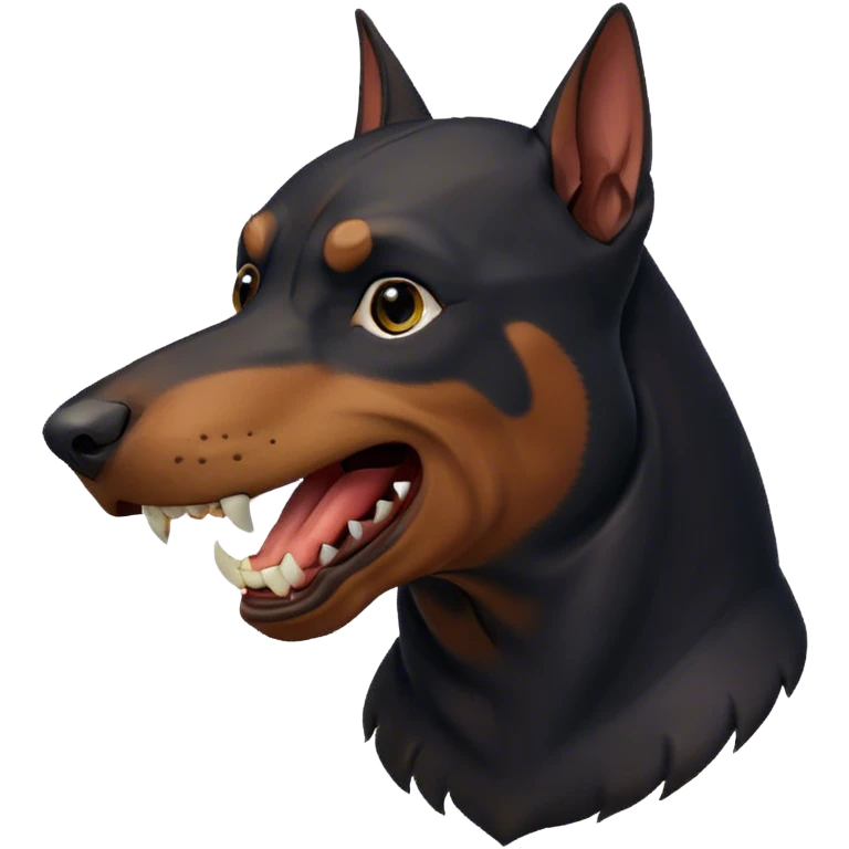 Doberman growling emoji