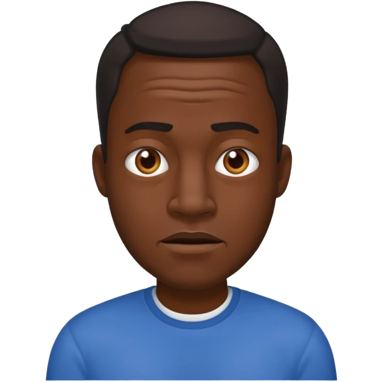 A rambunctious, incoherent black man emoji