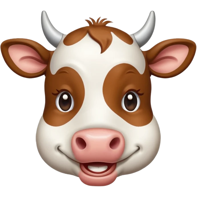 Cow winking emoji