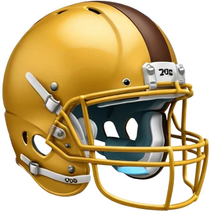 College football player helmet in gold color  emoji