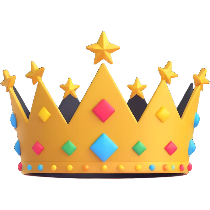minimalist geometric crown emoji