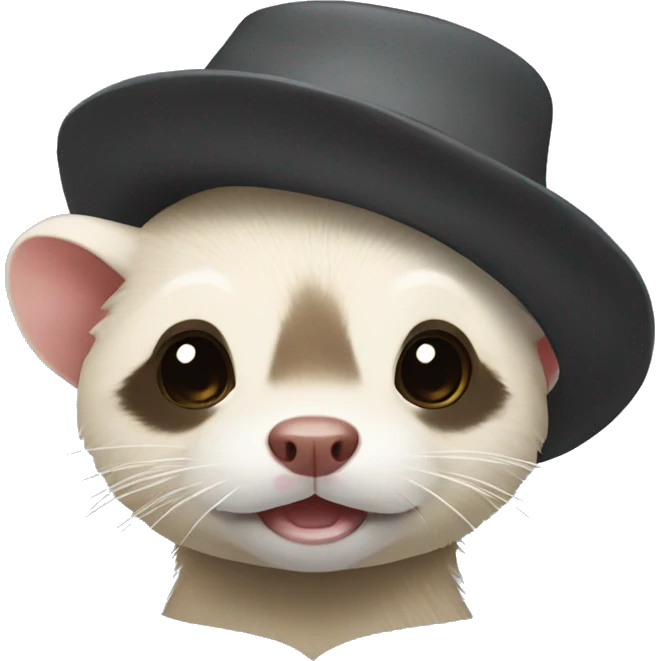 Ferret wearing a hat  emoji