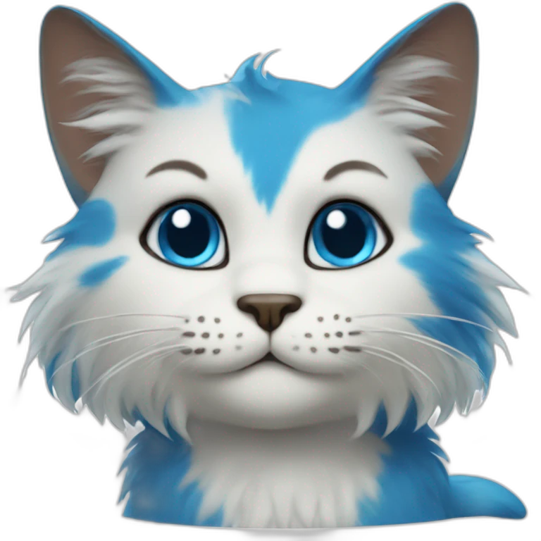 Smurfing cat emoji