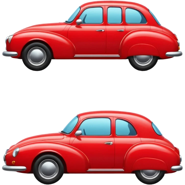 cartoon style red car emoji