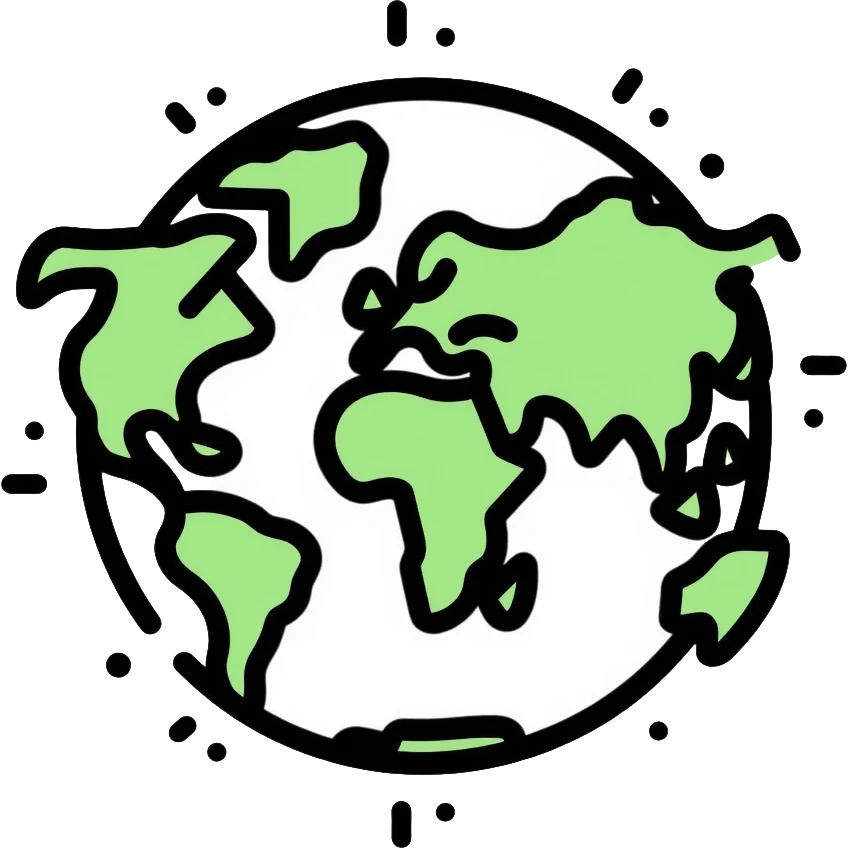 globe with trade symbols, world market emoji