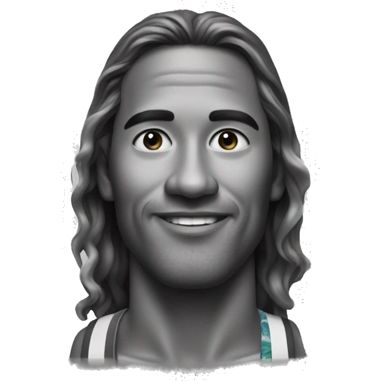 realistic portrait of a gorgeous Hawaiian surfer emoji