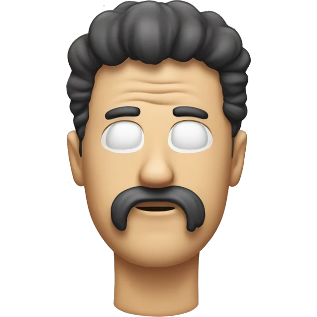 A gut with a rectangular snor and with his hair to the right emoji