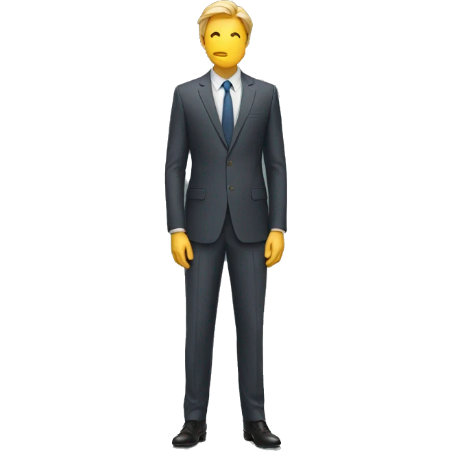 a man in a nice suit bowing emoji