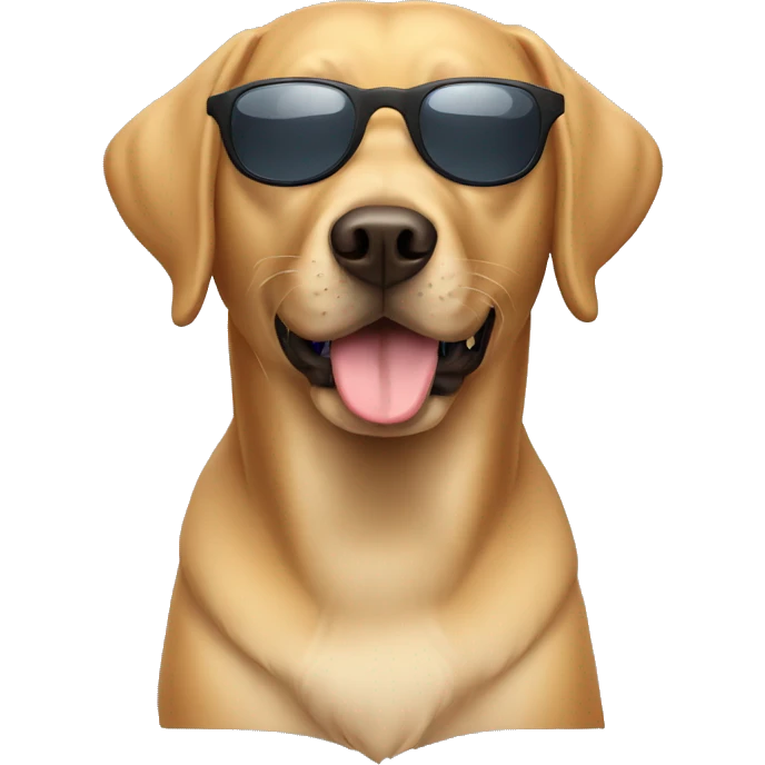 Labrador with sunglasses emoji