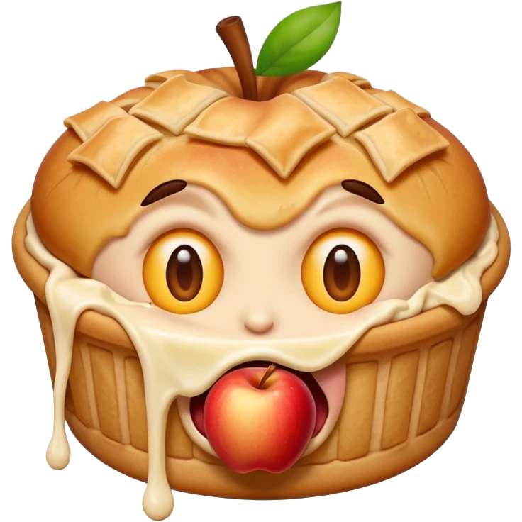 Emoji shaking it head with it’s tongue out and crazy eyes like it just saw a apple pie and is dying to eat it emoji