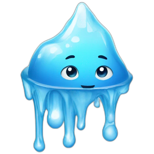 Melting ice emoji