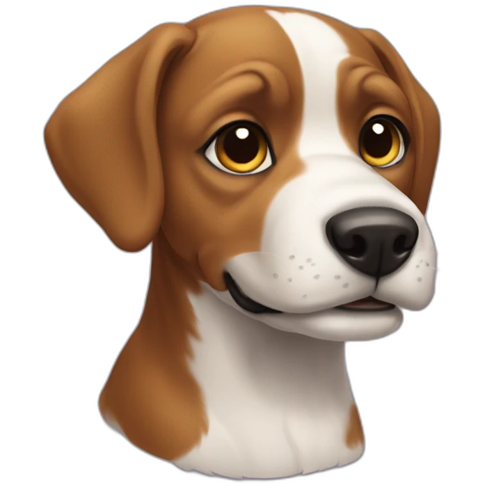 Dubitative dog emoji