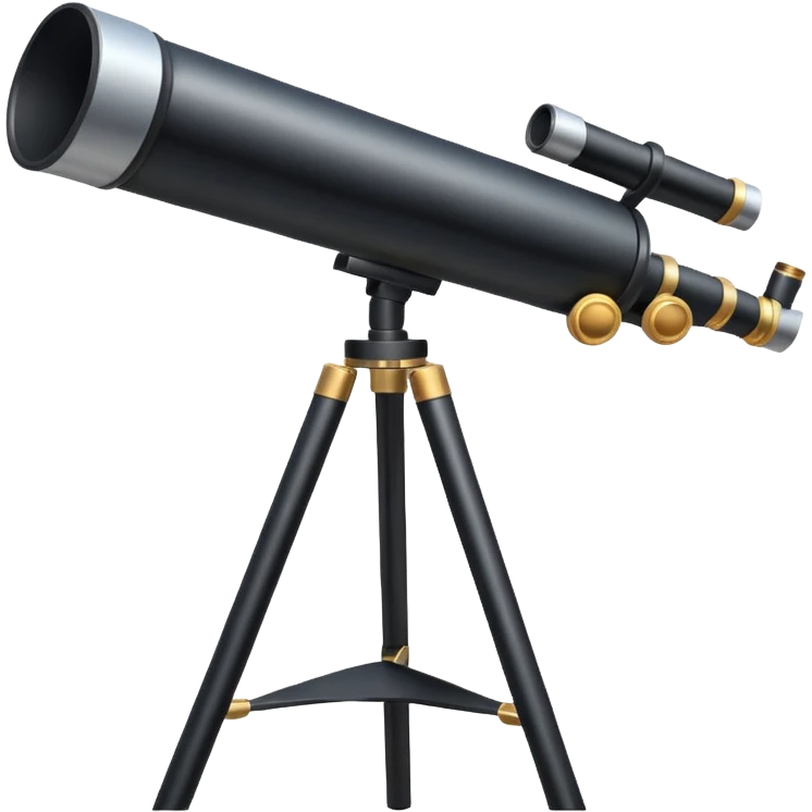 A telescope aimed 90 degrees emoji