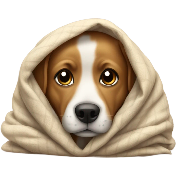Dog in a blanket emoji