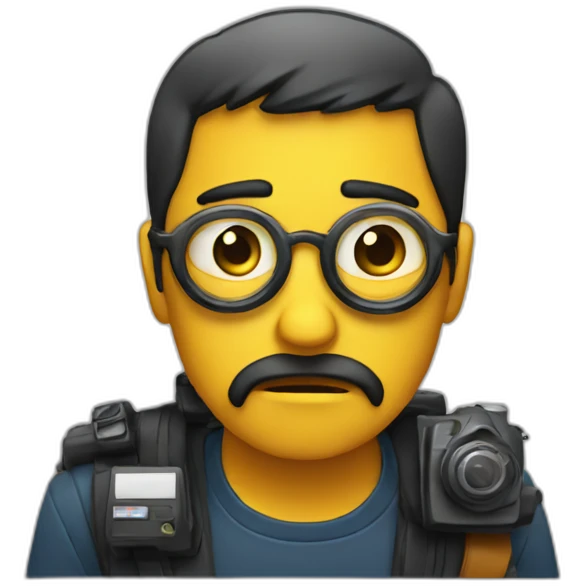 sad photographer without a camera emoji