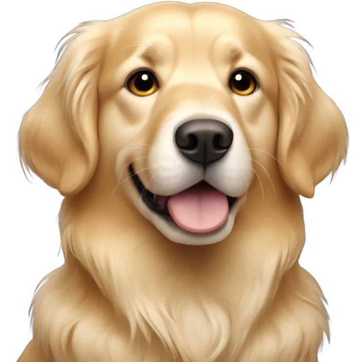 Light fur golden retriever  emoji