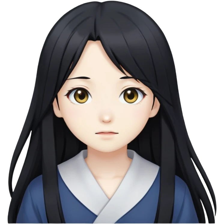 Sawako, anime girl with long black hair emoji